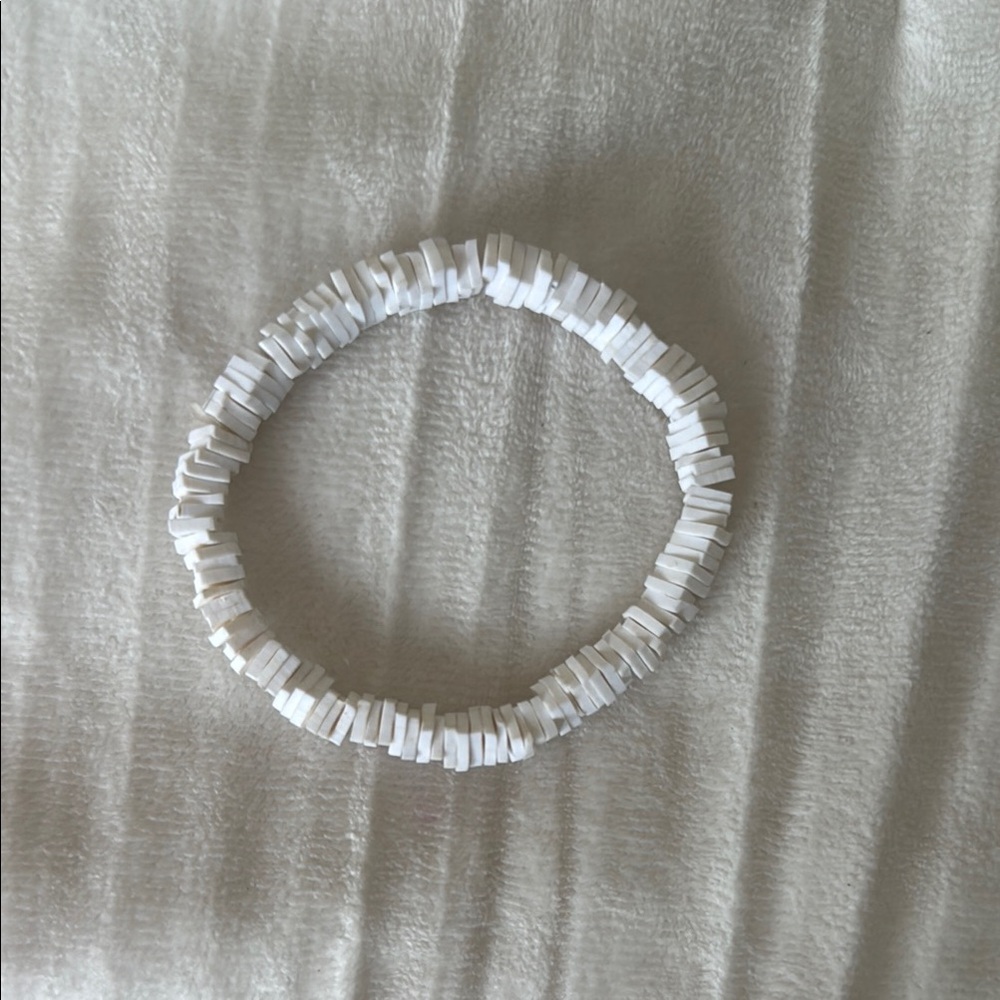 White Beaded Bracelet